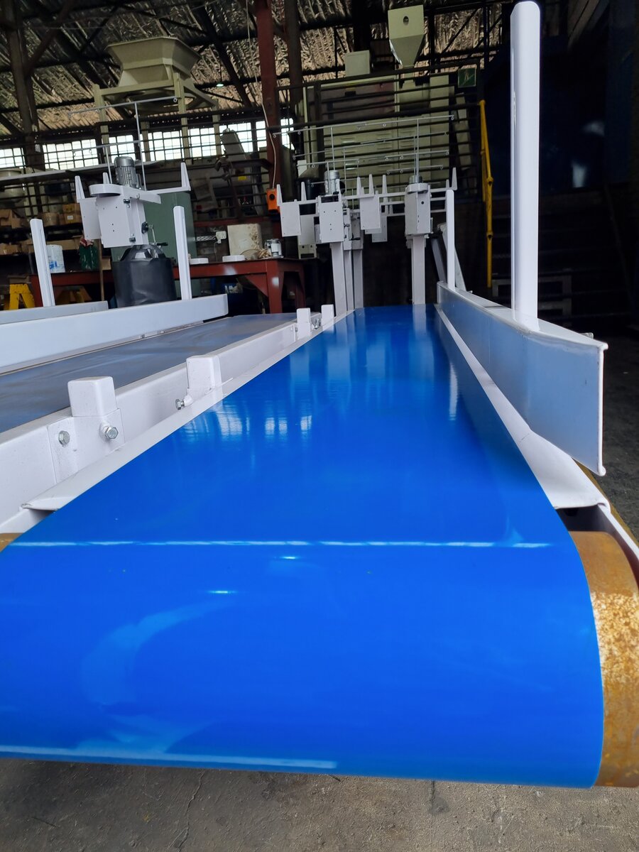 Bag filling and discharge conveyor system