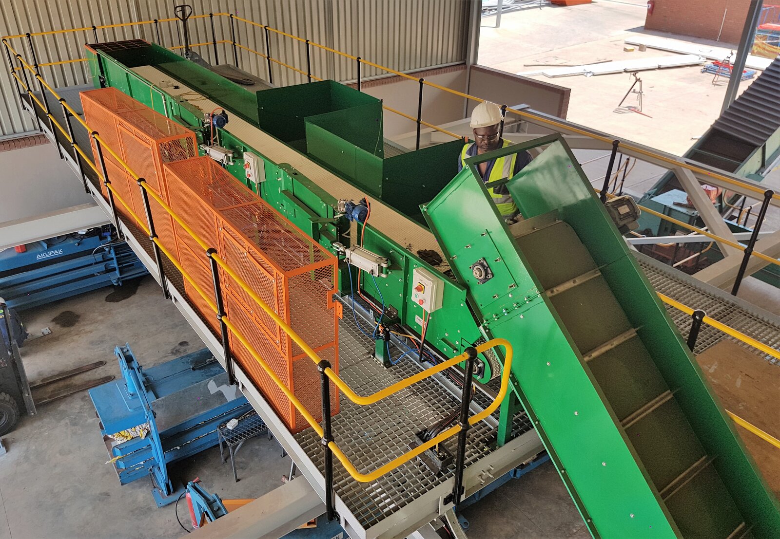 Belt conveyor at the grain intake by Facet Engineering